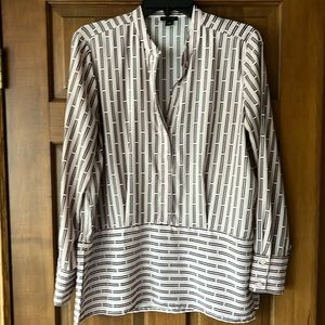 Ann Taylor pink and black blouse